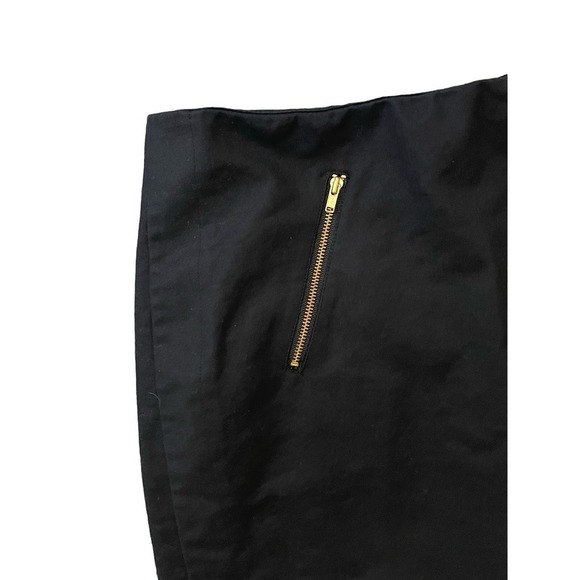 Banana Republic Mini Skirt Size 2 Black Gold Zipper Detail - Picture 4 of 7